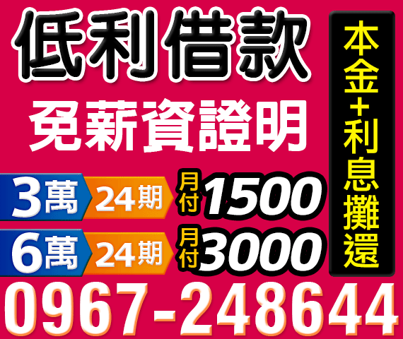 低利借款,免薪資證明,本金+利息攤還 | 彰化借貸
